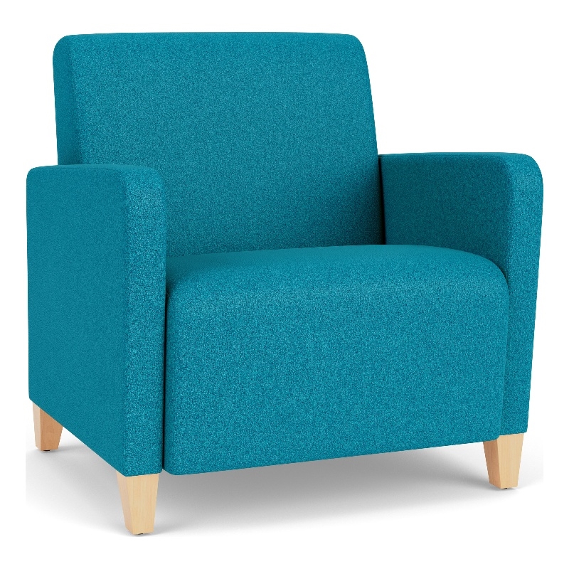 Lesro Ravenna Lounge Reception Wide Guest Chair in Teal