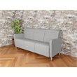 Lesro Ravenna Lounge Reception 3 Seat Tandem Seating No Center Arms in Gray