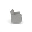 Lesro Ravenna Lounge Reception 3 Seat Tandem Seating No Center Arms in Gray