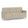 Lesro Ravenna Lounge Reception 3 Seat Tandem Seating No Center Arms in Beige