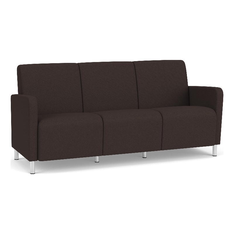 Lesro Ravenna Lounge Reception 3 Seat Tandem Seating No Center Arms in Brown