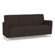 Lesro Ravenna Lounge Reception 3 Seat Tandem Seating No Center Arms in Brown