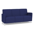 Lesro Ravenna Lounge Reception 3 Seat Tandem Seating No Center Arms in Blue