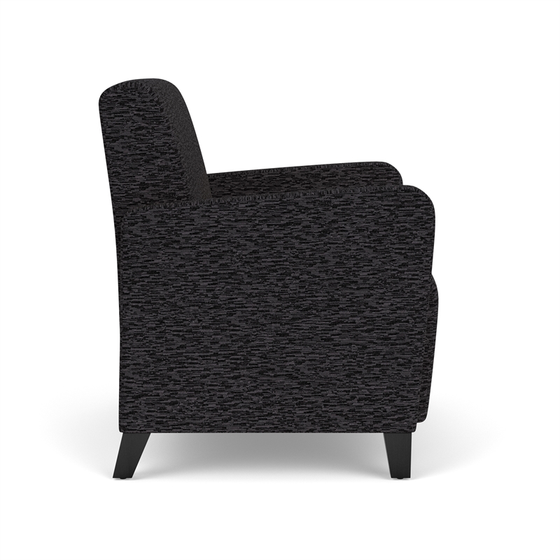 Lesro Ravenna Lounge Reception Wide Guest Chair in Black