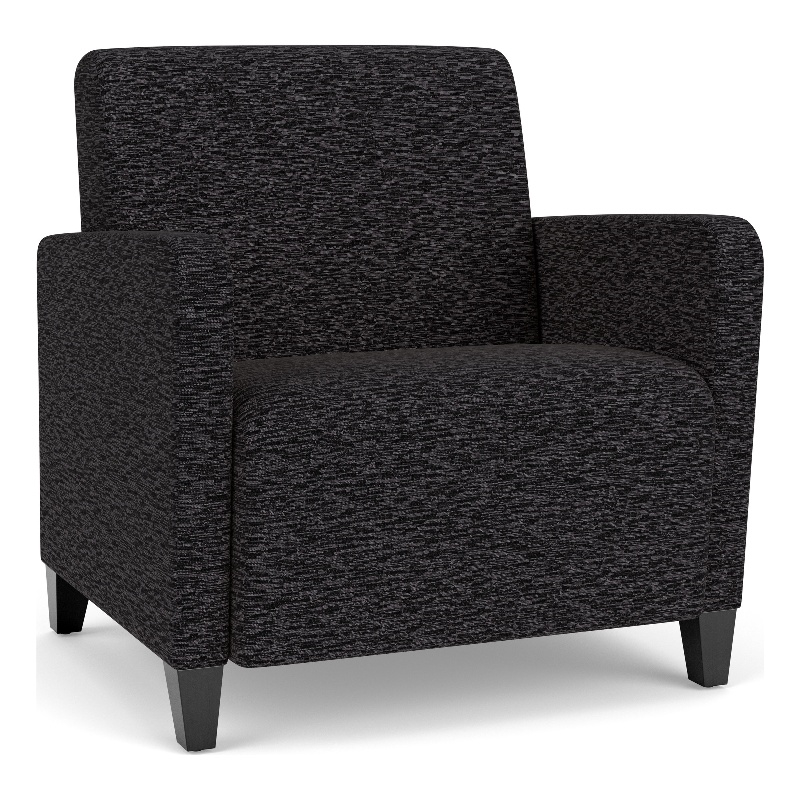 Lesro Ravenna Lounge Reception Wide Guest Chair in Black