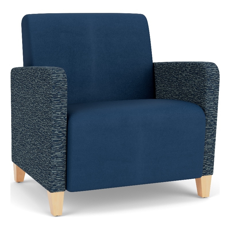 Lesro Ravenna Lounge Reception Wide Guest Chair in Blue
