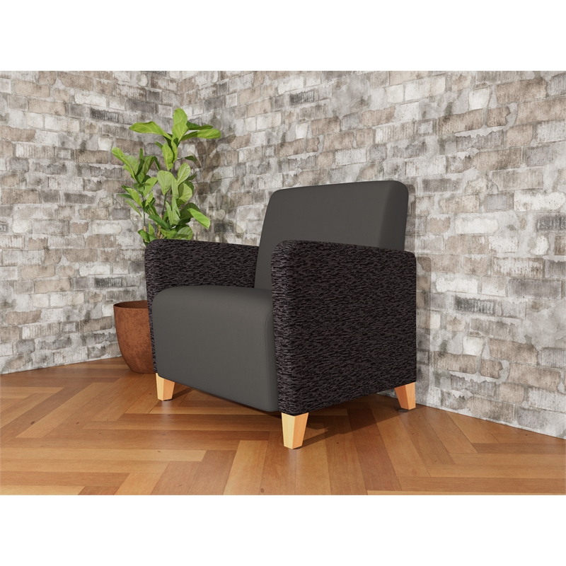 Lesro Ravenna Lounge Reception Wide Guest Chair in Gray