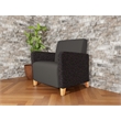 Lesro Ravenna Lounge Reception Wide Guest Chair in Gray