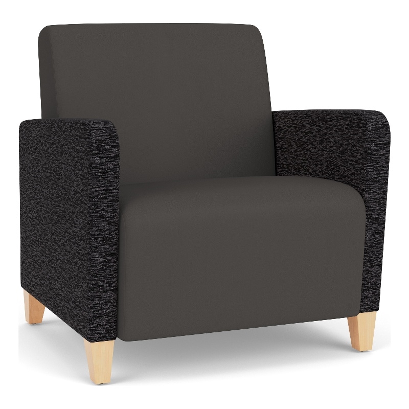 Lesro Ravenna Lounge Reception Wide Guest Chair in Gray