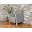 Lesro Ravenna Lounge Reception Wide Guest Chair in Gray