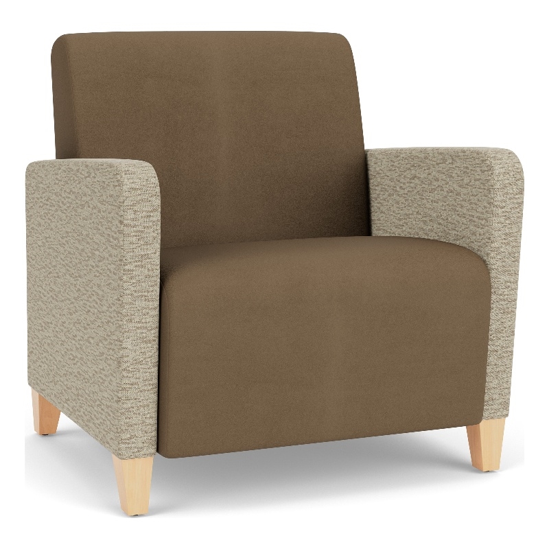Lesro Ravenna Lounge Reception Wide Guest Chair in Brown