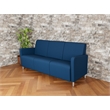 Lesro Ravenna Lounge Reception 3 Seat Tandem Seating No Center Arms in Blue