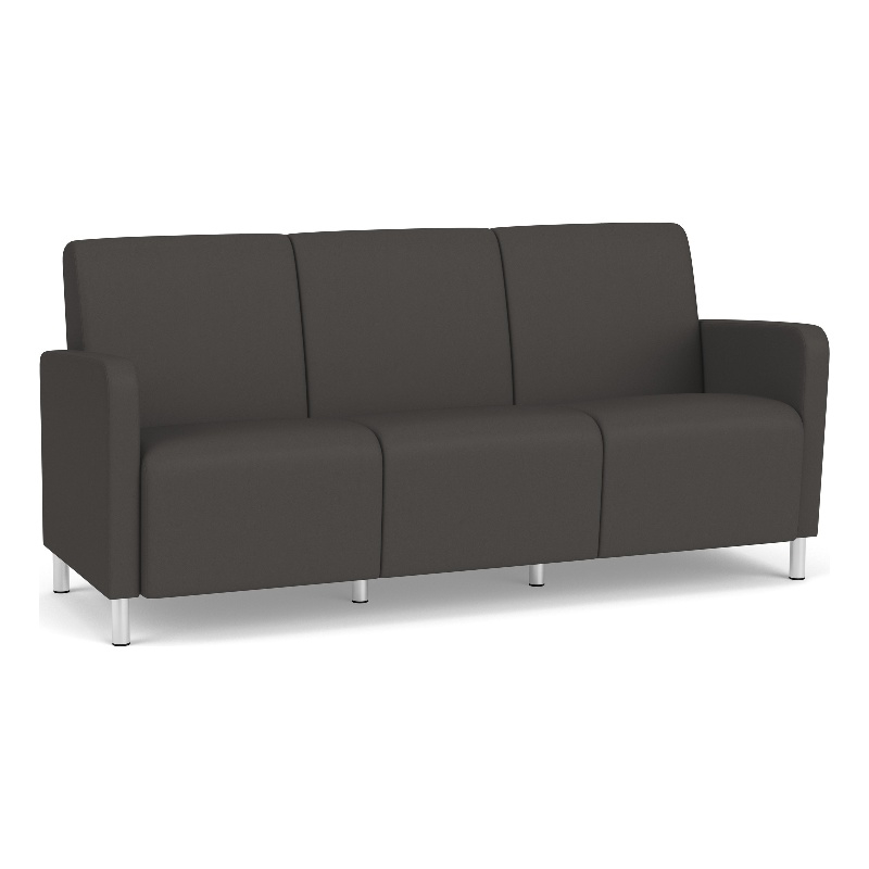 Lesro Ravenna Lounge Reception 3 Seat Tandem Seating No Center Arms in Gray