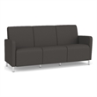 Lesro Ravenna Lounge Reception 3 Seat Tandem Seating No Center Arms in Gray