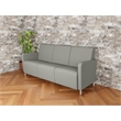 Lesro Ravenna Lounge Reception 3 Seat Tandem Seating No Center Arms in Gray