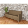 Lesro Ravenna Lounge Reception 3 Seat Tandem Seating No Center Arms in Brown