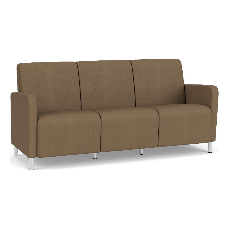 Lesro Ravenna Lounge Reception 3 Seat Tandem Seating No Center Arms in Brown