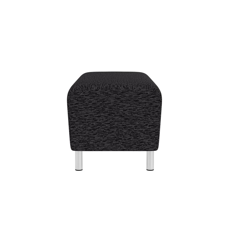 Lesro Ravenna Lounge Reception Loveseat Bench in Black