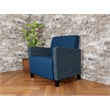 Lesro Ravenna Lounge Reception Wide Guest Chair in Blue