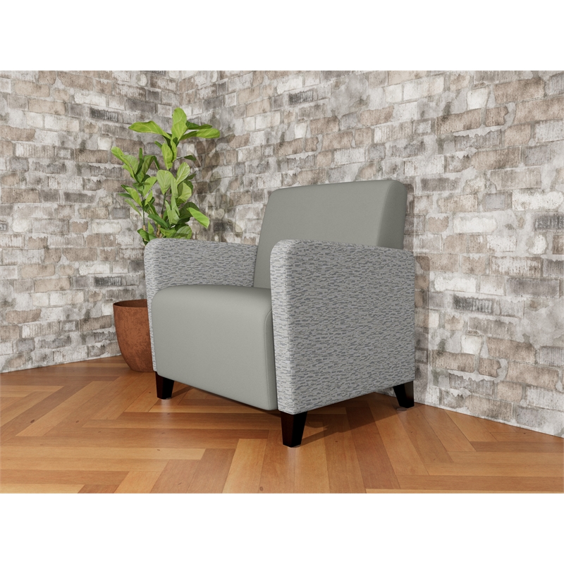 Lesro Ravenna Lounge Reception Wide Guest Chair in Gray