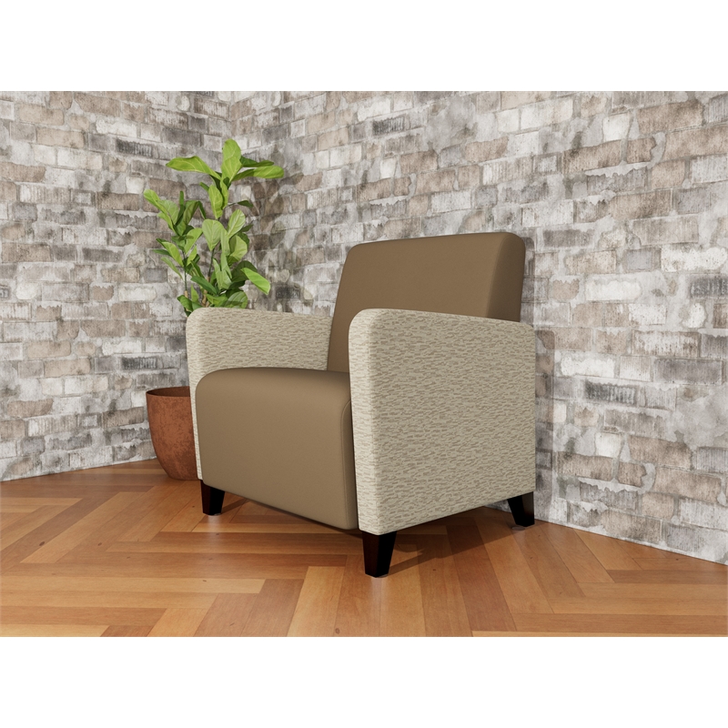 Lesro Ravenna Lounge Reception Wide Guest Chair in Brown