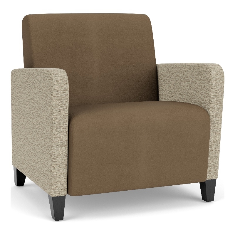 Lesro Ravenna Lounge Reception Wide Guest Chair in Brown