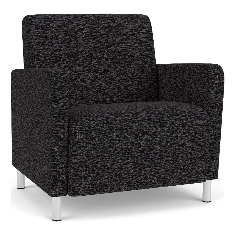 Lesro Ravenna Lounge Reception Wide Guest Chair in Black