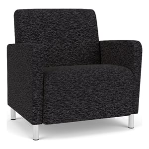 Lesro Ravenna Lounge Reception Wide Guest Chair in Black