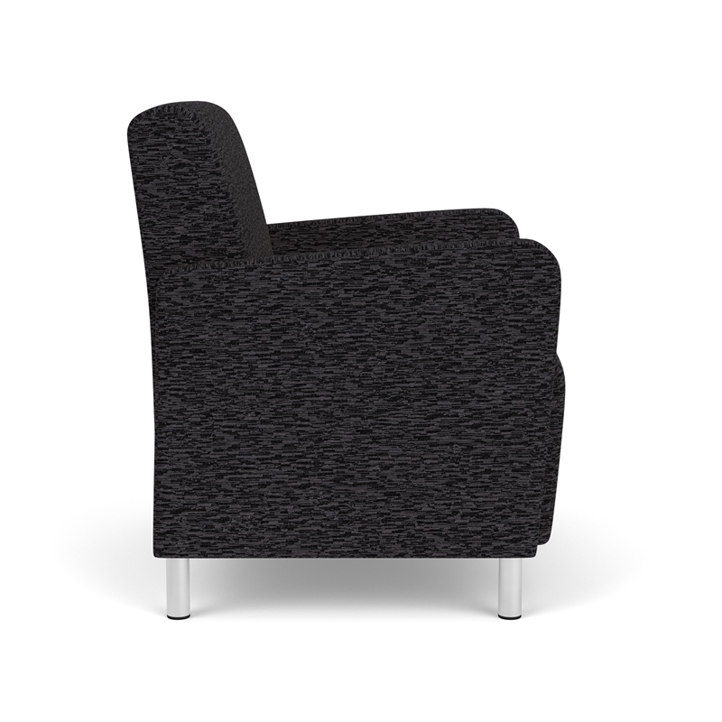 Lesro Ravenna Lounge Reception Wide Guest Chair in Black