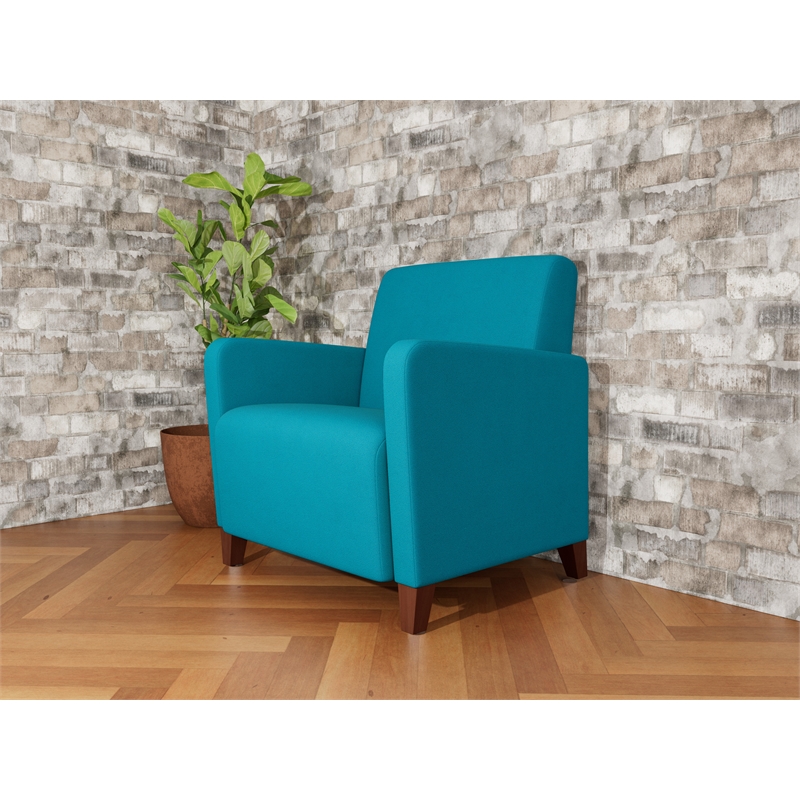 Lesro Ravenna Lounge Reception Wide Guest Chair in Teal