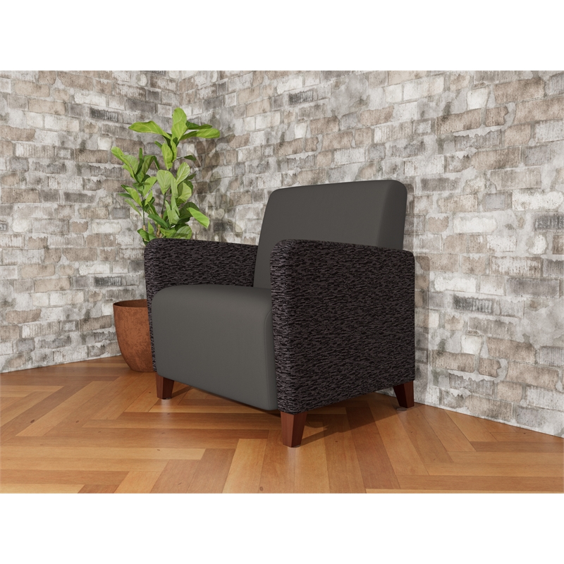 Lesro Ravenna Lounge Reception Wide Guest Chair in Gray