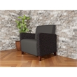 Lesro Ravenna Lounge Reception Wide Guest Chair in Gray