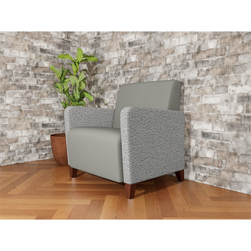 Lesro Ravenna Lounge Reception Wide Guest Chair in Gray