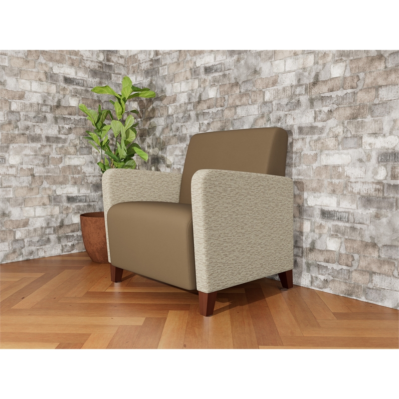 Lesro Ravenna Lounge Reception Wide Guest Chair in Brown