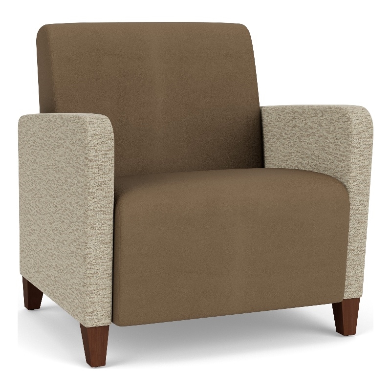 Lesro Ravenna Lounge Reception Wide Guest Chair in Brown