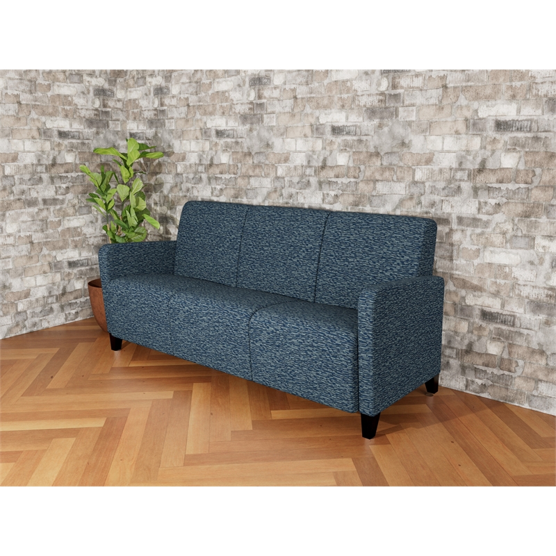 Lesro Ravenna Lounge Reception 3 Seat Tandem Seating No Center Arms in Blue