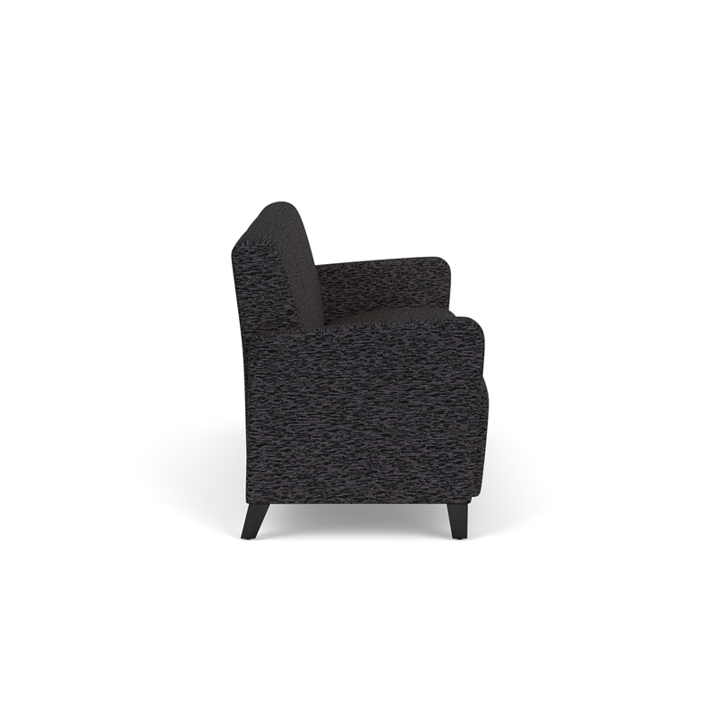 Lesro Ravenna Lounge Reception 3 Seat Tandem Seating No Center Arms in Black