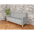 Lesro Ravenna Lounge Reception 3 Seat Tandem Seating No Center Arms in Gray