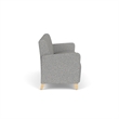 Lesro Ravenna Lounge Reception 3 Seat Tandem Seating No Center Arms in Gray