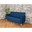 Lesro Ravenna Lounge Reception 3 Seat Tandem Seating No Center Arms in Blue