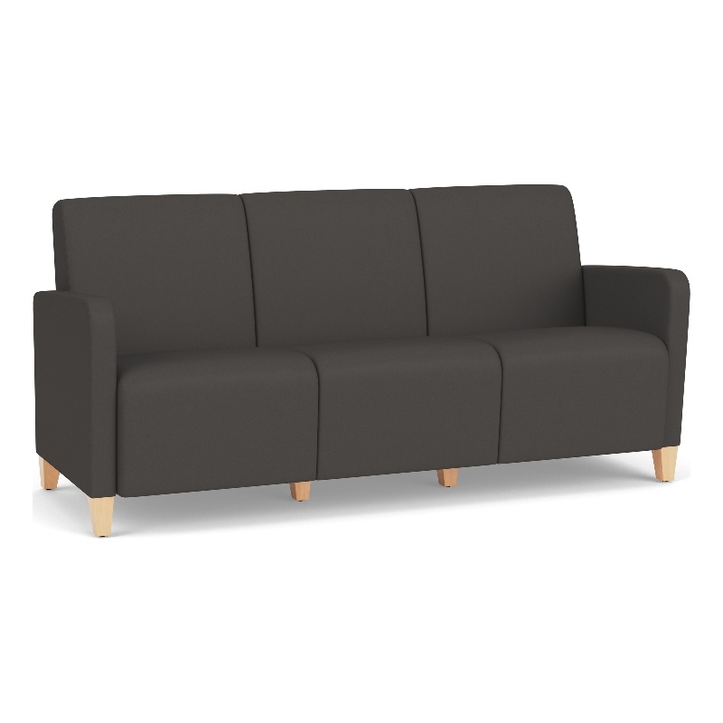 Lesro Ravenna Lounge Reception 3 Seat Tandem Seating No Center Arms in Gray