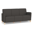 Lesro Ravenna Lounge Reception 3 Seat Tandem Seating No Center Arms in Gray
