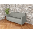 Lesro Ravenna Lounge Reception 3 Seat Tandem Seating No Center Arms in Gray