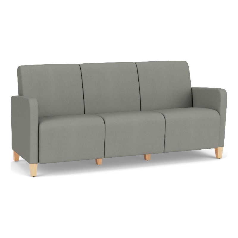 Lesro Ravenna Lounge Reception 3 Seat Tandem Seating No Center Arms in Gray