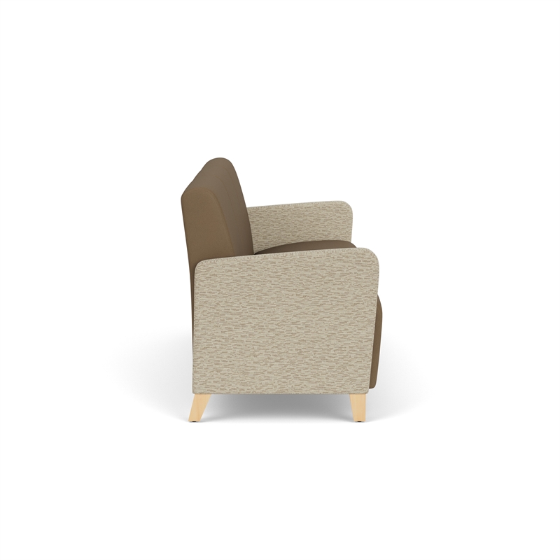 Lesro Ravenna Lounge Reception 3 Seat Tandem Seating No Center Arms in Brown