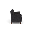 Lesro Ravenna Lounge Reception 3 Seat Tandem Seating No Center Arms in Black