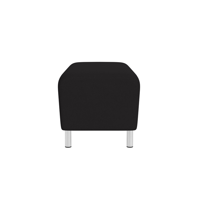 Lesro Ravenna Lounge Reception Loveseat Bench in Black