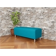 Lesro Ravenna Lounge Reception Loveseat Bench in Teal