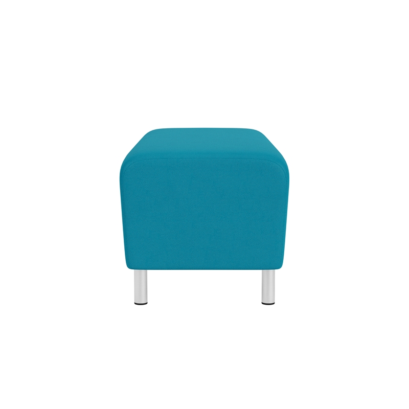 Lesro Ravenna Lounge Reception Loveseat Bench in Teal