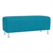 Lesro Ravenna Lounge Reception Loveseat Bench in Teal